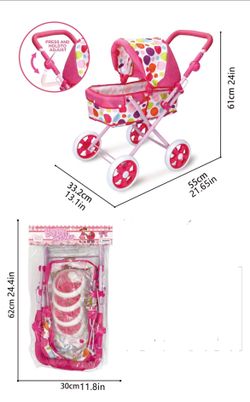 Dotted Pink Stroller Toy for Kids