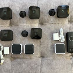Blink outdoor cameras 5 pack + doorbell camera