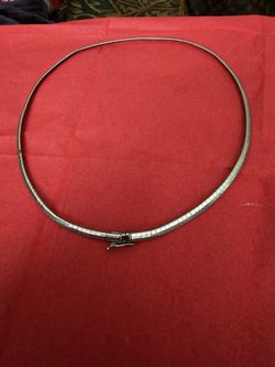 17 INCH silver NECKLACE  WITH SECURITY Clasp