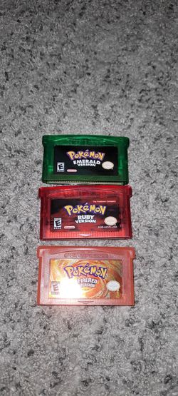 Gameboy Advance Pokemon Ruby Emerald and Fire Red