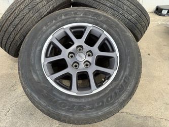FREE DELIVERY (4) 18" OEM Jeep Gladiator Overland Grey wheels5x127 Bridgestone Tires 255/70/18 30%