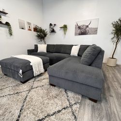 Sectional Couch Corduroy - Free Delivery