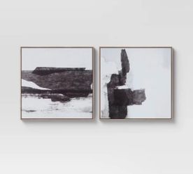 Threshold modern piece wall art 24x24in