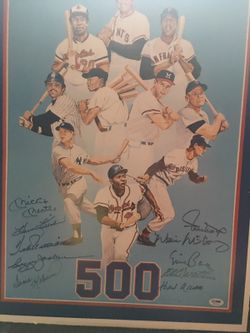 500 home run club autographed poster psa cert