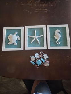 Bathroom decor frames & courtain hangers