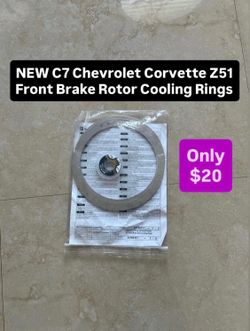 Brand New C7 2014-2019 Chevrolet Corvette Z51 Front Brake Rotor Cooling Rings (1 Available)