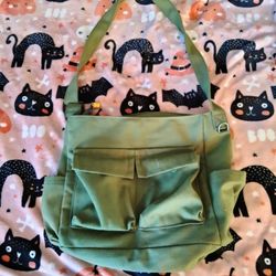 Green Messenger Bag Size Large