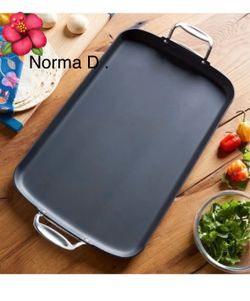 Plancha doble carbón steel nueva en su caja 🌺 princess house 🌺