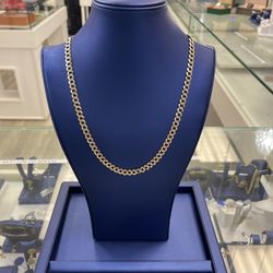 Chain Cubanlink 14k Solid 22 Inch 7,5 Mm Wide 
