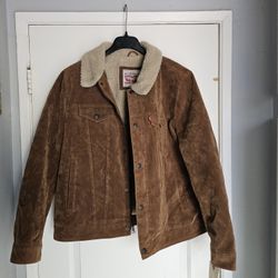 Men's Levi's Jacket Faux Suede Leather Xl Chamarra 