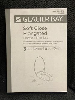 Glacier Bay White Elongated Toilet Seat