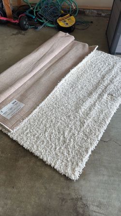 Shag Area Rug Carpet 5 ft x 7 ft White