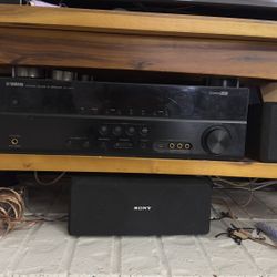 Yamaha Amp + Sony Speakers + subwoofer 