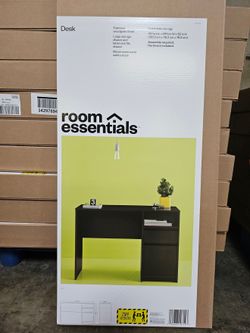 Room Essentials Writing Desk with Drawers – Espresso