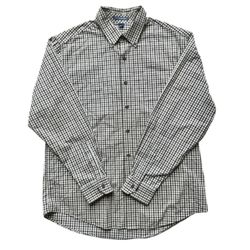 Men’s Size Large Plaid Button Down Shirt Gray Port Authority 
