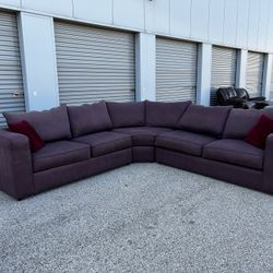 Beautiful Purple Walter-E-Smith Sectional Couch! ***Free Delivery*** 