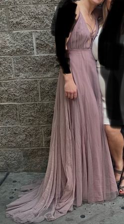 Mauve ball gown evening dress