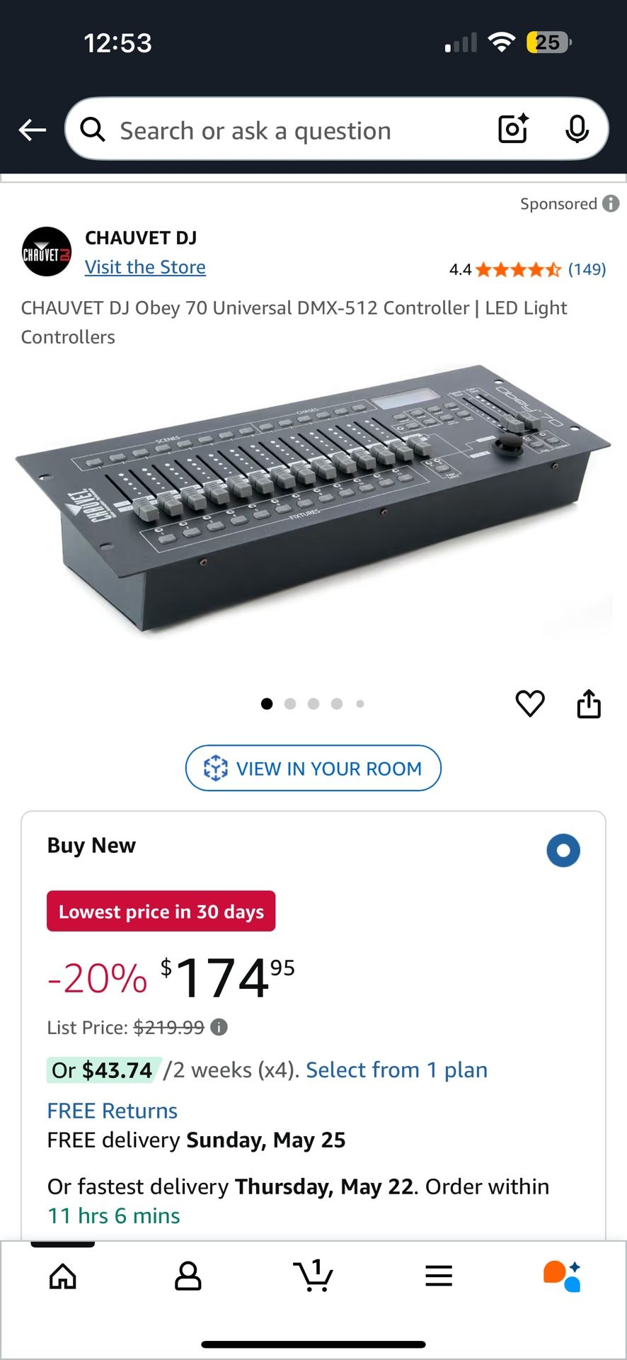 CHAUVET DJ Obey 70 Universal DMX-512 Controller