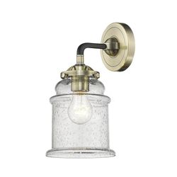 Innovations 284-1W-BAB-G184 Canton 1 Light Sconce part of The Nouveau Collection, Black Antique Brass