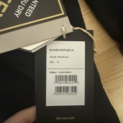 Burton Doppler GORE TEX Snowboard Jacket XL Black Extra Large NWT NEW