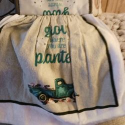 Handmade Dish Towel With Potholder 