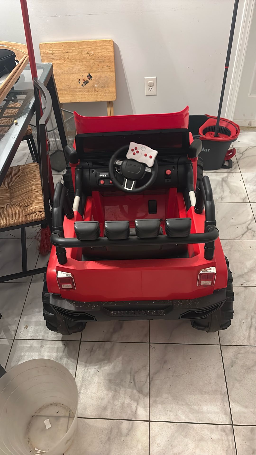 12 V Jeep With Lights, Radio, Remote Override, Etc