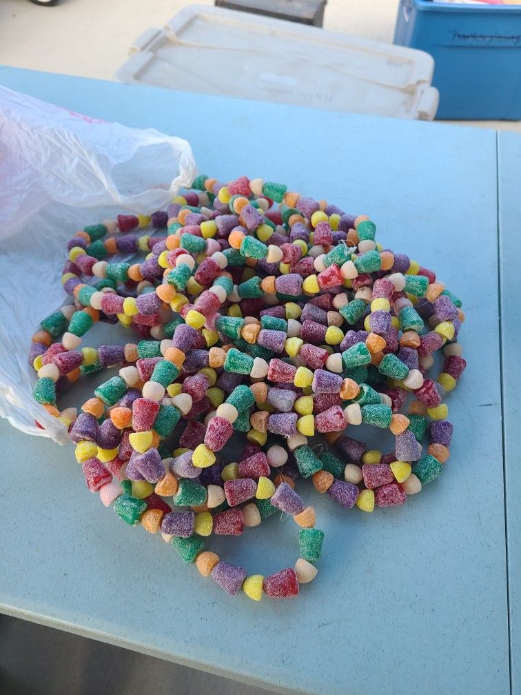 Fake candy gum drops garland for christmas tree