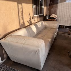 White Leather Couch