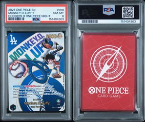 Dodgers monkey d luffy psa 8