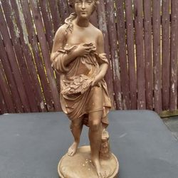 Draped Female Figure Statue 