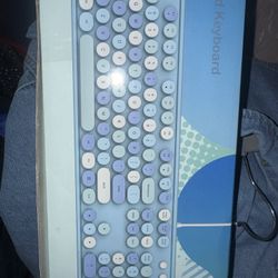 Blue Wired Keyboard