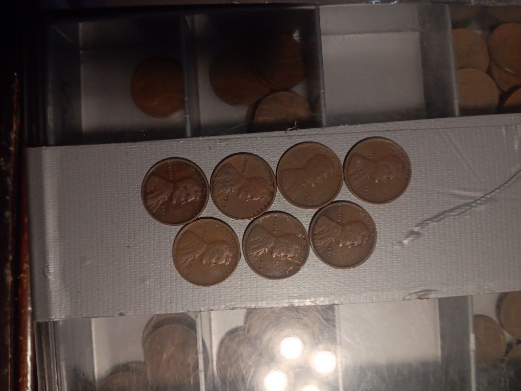 1919  Wheat  Pennies  No Mint Mark  L on The Rim 