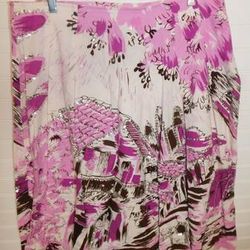 BISOU BISOU Women's Skirt size 16- Beautiful Pattern! 