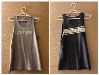2 for $5 - Calvin Klein Sleep Tank Tops - Small - Black & Grey Bundle