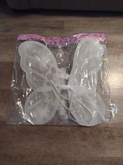White Fairy Butterfly Wings Costume Accessory