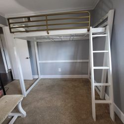 White Metal Bunk Bed