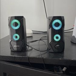 SPKPAL Computer Speakers RGB Gaming Speakers