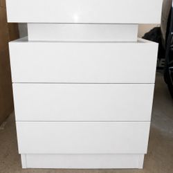 Brand: DeMya Modern High Gloss UV Night Stand with 3 Drawers