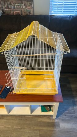 18x14 -28 tall Bird Cage with Yellow Tray