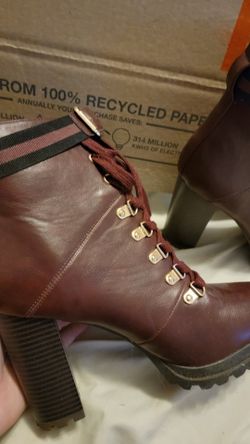 Burgundy Booties Size 8.5. Never Worn