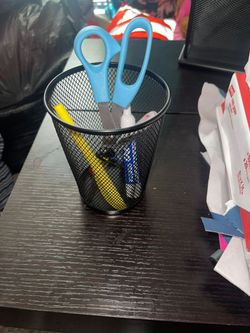 Black Mesh Pencil Holder 