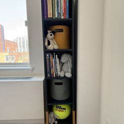 Gorgeous, New, Crate and Barrel / Crate and Kids 5-Shelf (72”) Bookcase in Midnight Blue (purchased for $500 - selling for $99)