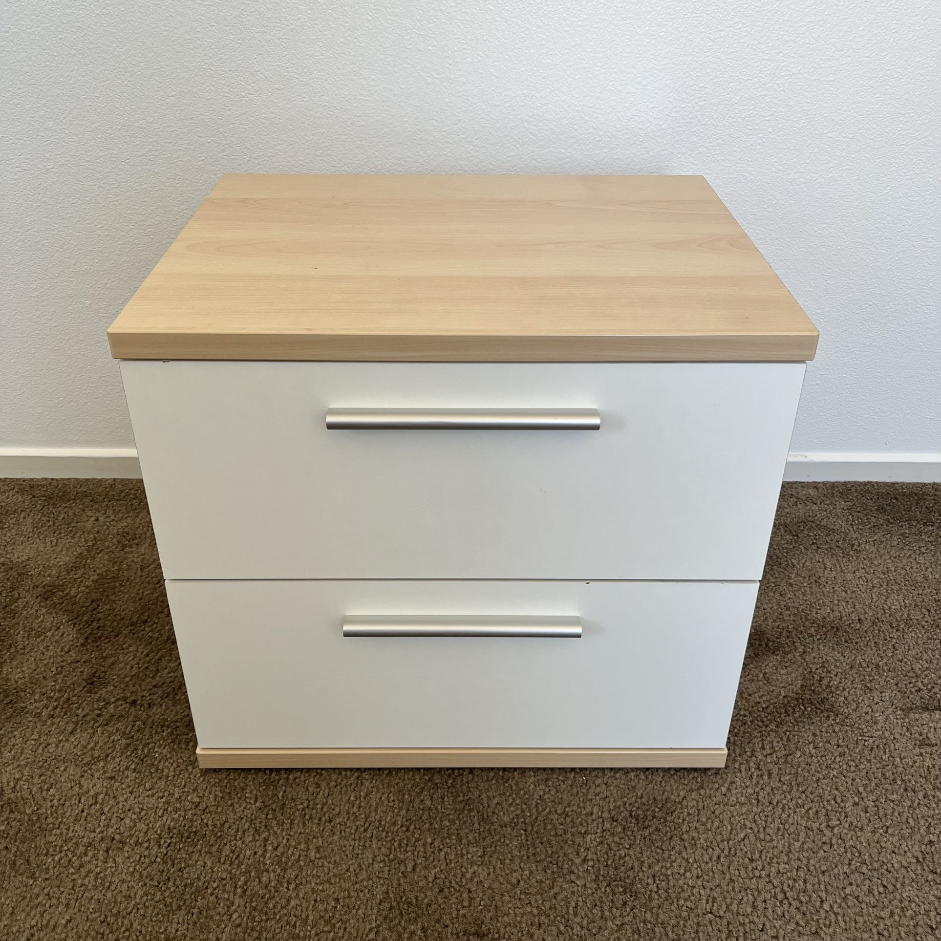 IKEA Wood Nightstand With White Drawers For Sale In Lancaster CA   D65dde0a59c24083815fee73895a9844 