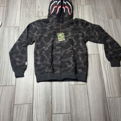 BAPE Color Camo Shark Full Zip Hoodie 'Black'