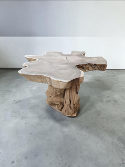 29" top Live Edge Slab teakroot end/side Coffee Table