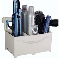 Organizer/Hanger for Curling Iron, Flat Iron, Blow Dryer, Hair Styling Products (Ivory white