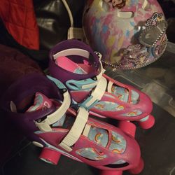 Disney Princess Helmet And Unicorn Roller Skates