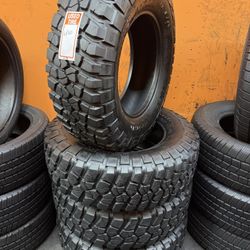 255/75R17 BF Goodrich M/T KM2 High Tread Full Set of 4 Tires