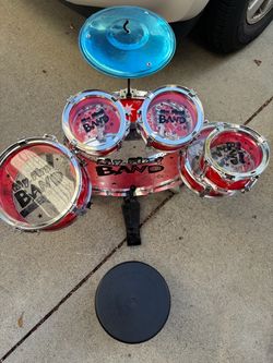Kids Junior Drum Kit Tom Drums Drumsticks Set
