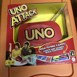 New in Box Mattel UNO Attack Game with Special Electronic Card Launcher